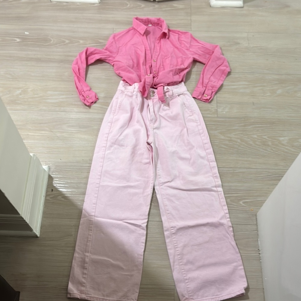 Pink Women's Pants and shirt set